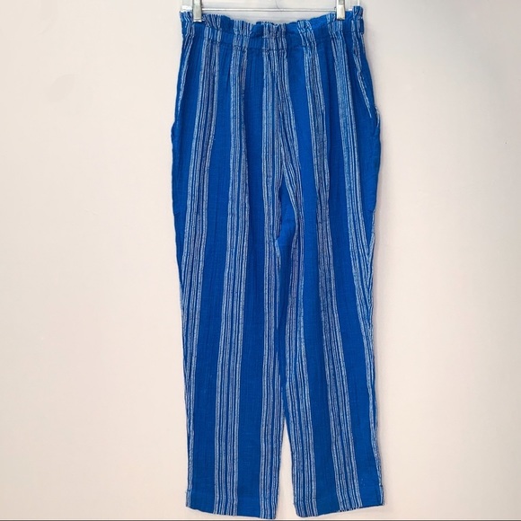 NWT! FREE PEOPLE blue cropped pants, M. - Picture 7 of 11